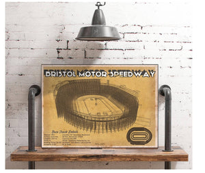 Cutler West Bristol Speedway NASCAR Race Track Print