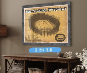 Cutler West Bristol Speedway NASCAR Race Track Print