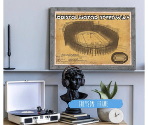 Cutler West Bristol Speedway NASCAR Race Track Print