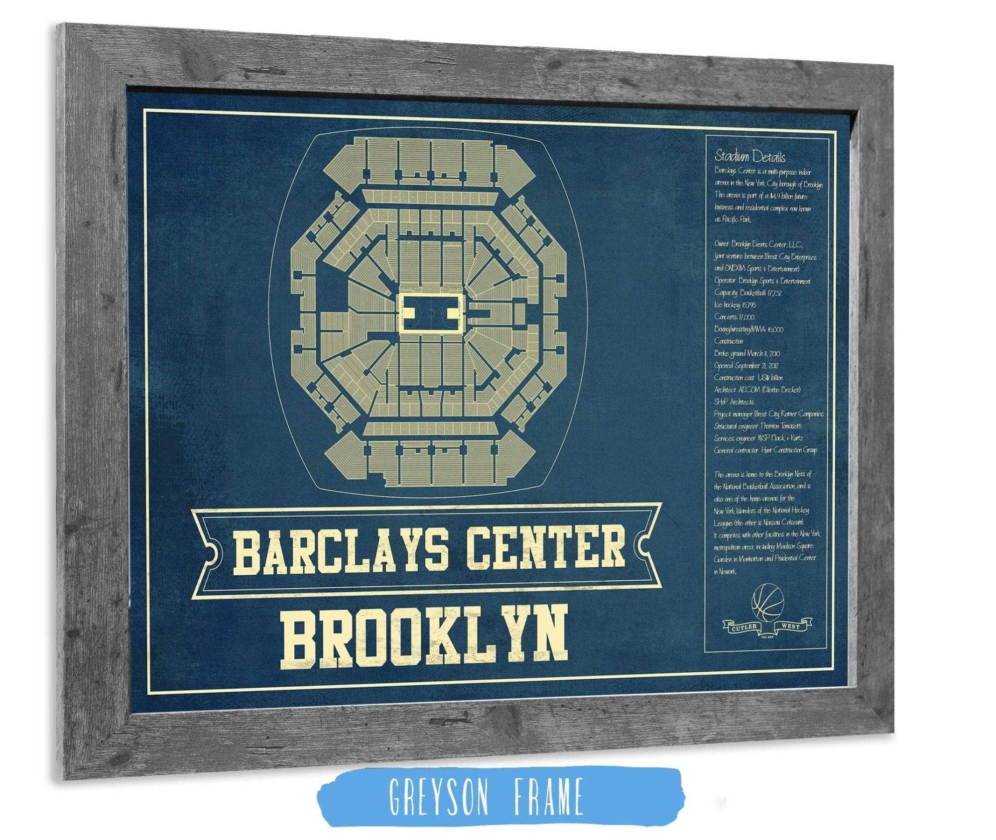 Barclays Center Map Art - City Prints