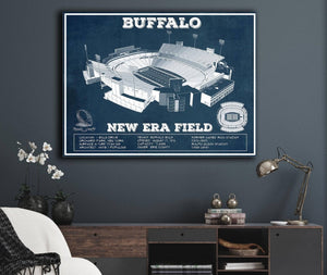 Cutler West Buffalo Bills - New Era Field - Vintage Football Print