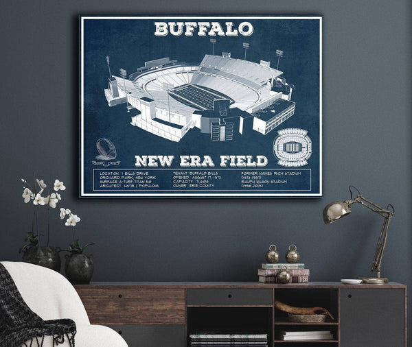 Cutler West Buffalo Bills - New Era Field - Vintage Football Print