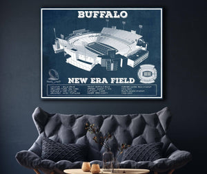 Cutler West Buffalo Bills - New Era Field - Vintage Football Print