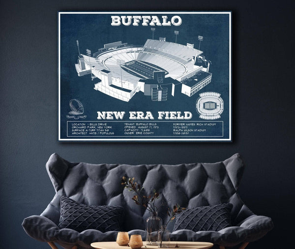Cutler West Buffalo Bills - New Era Field - Vintage Football Print