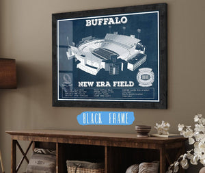 20" x 16" / Black Frame Cutler West Buffalo Bills - New Era Field - Vintage Football Print
