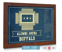 Cutler West Basketball Collection 14" x 11" / Walnut Frame Alumni Arena Buffalo Bulls NCAA Vintage Basketball Print 933350227_82967