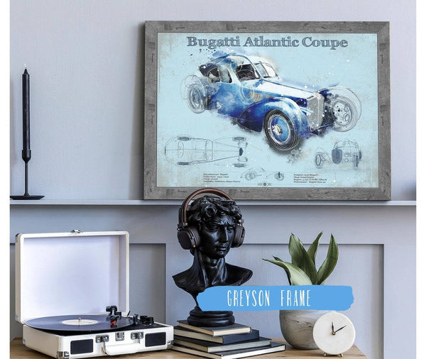Cutler West Bugatti Atlantic Coupe Vintage Sports Car Print