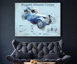 Cutler West Bugatti Atlantic Coupe Vintage Sports Car Print