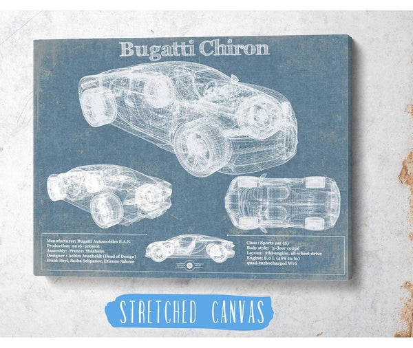 Cutler West Bugatti Chiron Vintage Sports Car Print