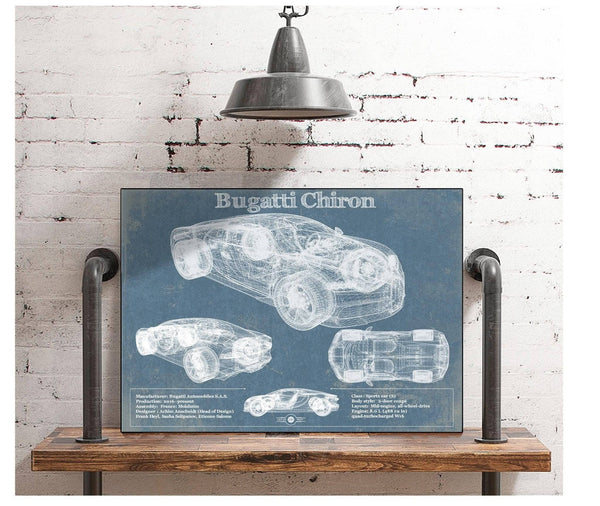 Cutler West Bugatti Chiron Vintage Sports Car Print