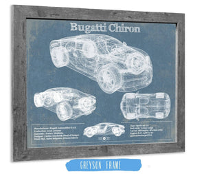 14" x 11" / Greyson Frame Cutler West Bugatti Chiron Vintage Sports Car Print