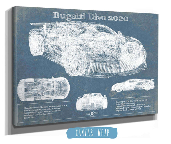 Cutler West Bugatti Divo 2020 Vintage Sports Car Print