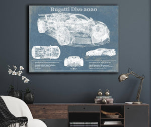Cutler West Bugatti Divo 2020 Vintage Sports Car Print