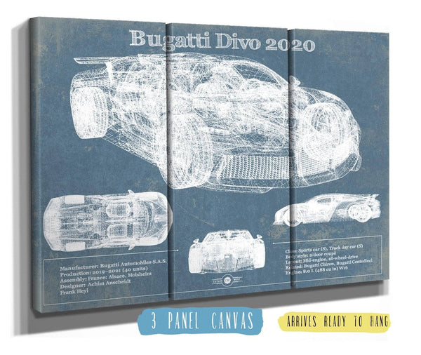 Cutler West Bugatti Divo 2020 Vintage Sports Car Print