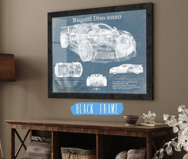 Cutler West Bugatti Divo 2020 Vintage Sports Car Print