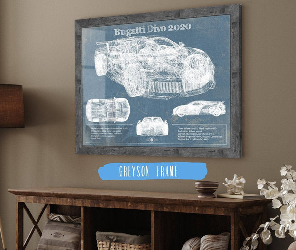 Cutler West Bugatti Divo 2020 Vintage Sports Car Print