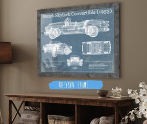 Cutler West Buick Skylark Convertible (1953) Vintage Blueprint Auto Print