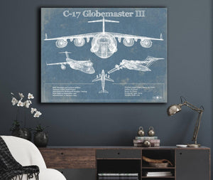 Cutler West C-17 Globemaster III USAF Vintage Aviation Blueprint Retirement Gift