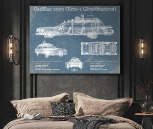 Cutler West Cadillac 1959 ECTO-1 Ghostbusters  Blueprint Vintage Auto Print