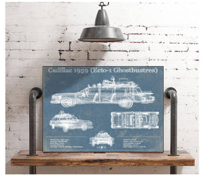 Cutler West Cadillac 1959 ECTO-1 Ghostbusters  Blueprint Vintage Auto Print