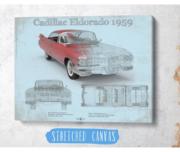 Cutler West Cadillac Eldorado Hardtop 1959 Cadillac Vintage Car Print