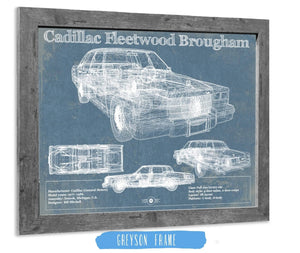 14" x 11" / Greyson Frame Cutler West Cadillac Fleetwood Brougham Blueprint Vintage Auto Print