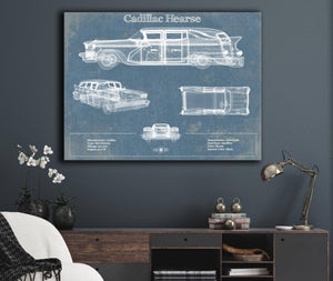 Cutler West Cadillac Hearse Vintage Blueprint Auto Print