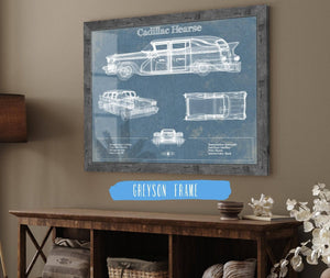 Cutler West Cadillac Hearse Vintage Blueprint Auto Print