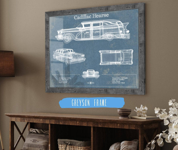 Cutler West Cadillac Hearse Vintage Blueprint Auto Print