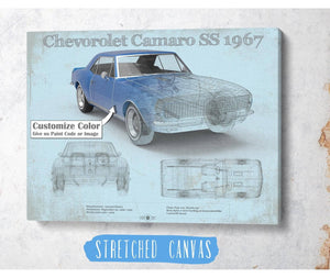 Cutler West Camaro SS 1967 Original Vintage Car Print