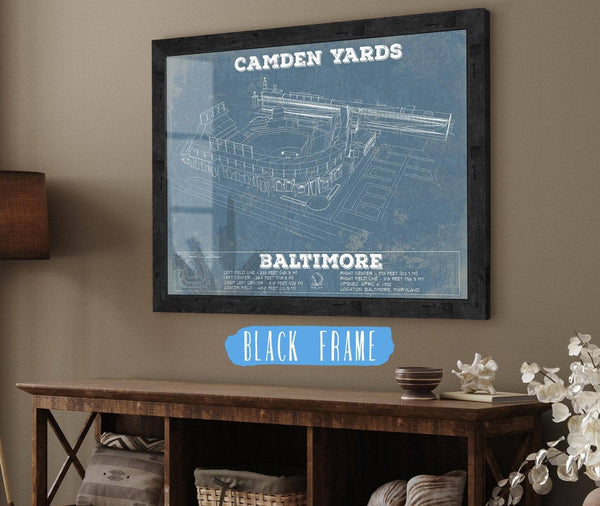 20" x 16" / Black Frame Cutler West Camden Yards Art Baltimore Orioles Baseball Print