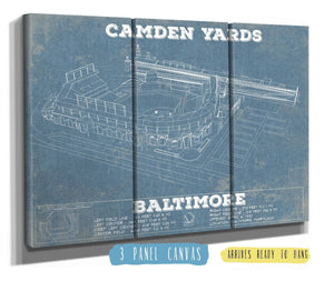 36" x 24" / 3 Panel Canvas Wrap Cutler West Camden Yards Art Baltimore Orioles Baseball Print