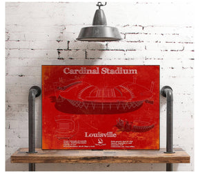 Cutler West Cardinal Stadium Louisville Cardinals Football Vintage Art Print