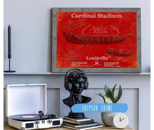 Cutler West Cardinal Stadium Louisville Cardinals Football Vintage Art Print