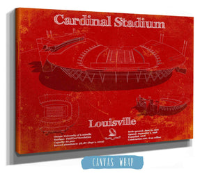 Cutler West Cardinal Stadium Louisville Cardinals Football Vintage Art Print