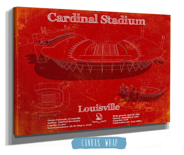 Cutler West Cardinal Stadium Louisville Cardinals Football Vintage Art Print