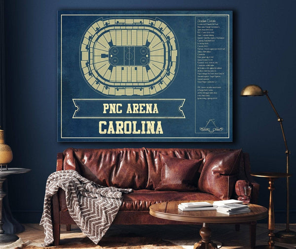 Cutler West Carolina Hurricanes PNC Arena Vintage Hockey Print
