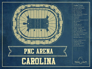 14" x 11" / Unframed Cutler West Carolina Hurricanes PNC Arena Vintage Hockey Print