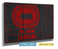 Cutler West 48" x 32" / 3 Panel Canvas Wrap Carolina Hurricanes Team Colors PNC Arena Vintage Hockey Print 933350188_78989