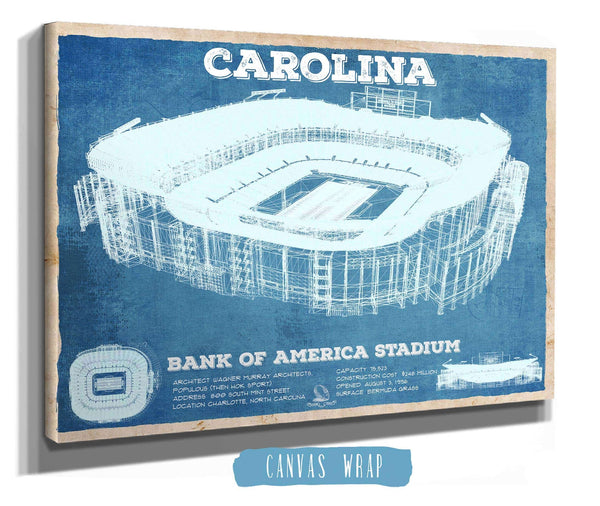 Cutler West Carolina Panthers Stadium Art - Bank of America - Vintage Football Print
