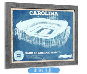 14" x 11" / Greyson Frame Cutler West Carolina Panthers Stadium Art - Bank of America - Vintage Football Print