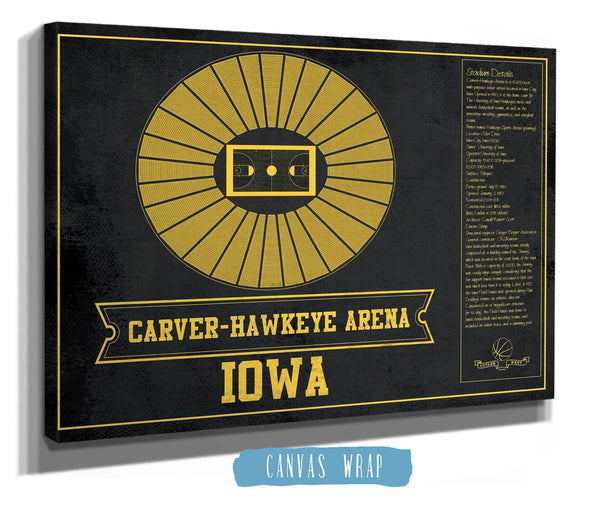 Cutler West Carver–Hawkeye Arena Iowa Men's And Women's Basketball Team Vintage Print
