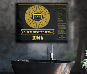 Cutler West Carver–Hawkeye Arena Iowa Men's And Women's Basketball Team Vintage Print