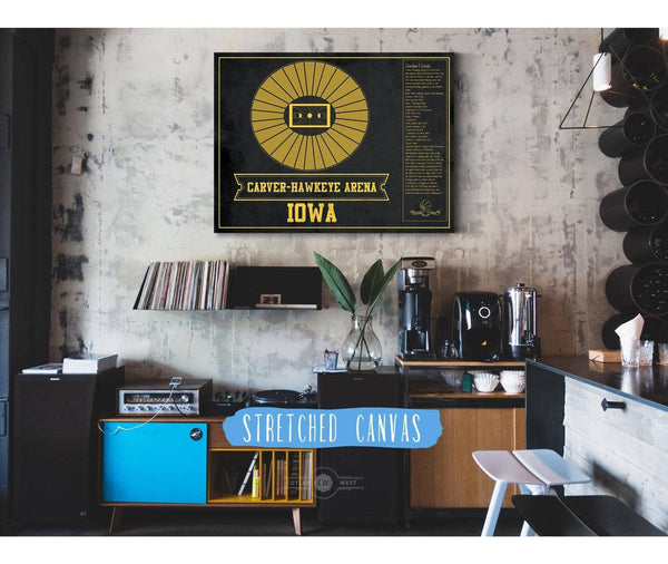 Cutler West Carver–Hawkeye Arena Iowa Men's And Women's Basketball Team Vintage Print