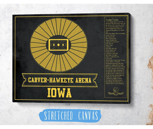 Cutler West Carver–Hawkeye Arena Iowa Men's And Women's Basketball Team Vintage Print