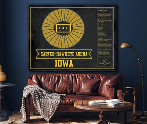 Cutler West Carver–Hawkeye Arena Iowa Men's And Women's Basketball Team Vintage Print