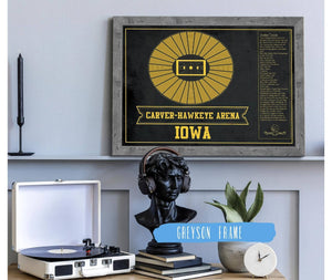 Cutler West Carver–Hawkeye Arena Iowa Men's And Women's Basketball Team Vintage Print