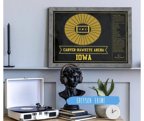 Cutler West Carver–Hawkeye Arena Iowa Men's And Women's Basketball Team Vintage Print