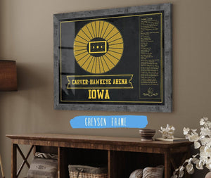 Cutler West Carver–Hawkeye Arena Iowa Men's And Women's Basketball Team Vintage Print