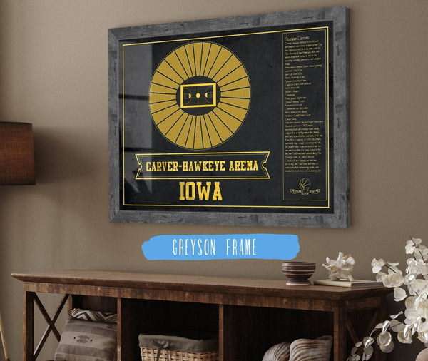 Cutler West Carver–Hawkeye Arena Iowa Men's And Women's Basketball Team Vintage Print